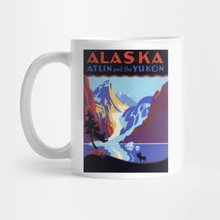 Vintage Travel Poster, Atlin and the Yukon, Alaska Mug